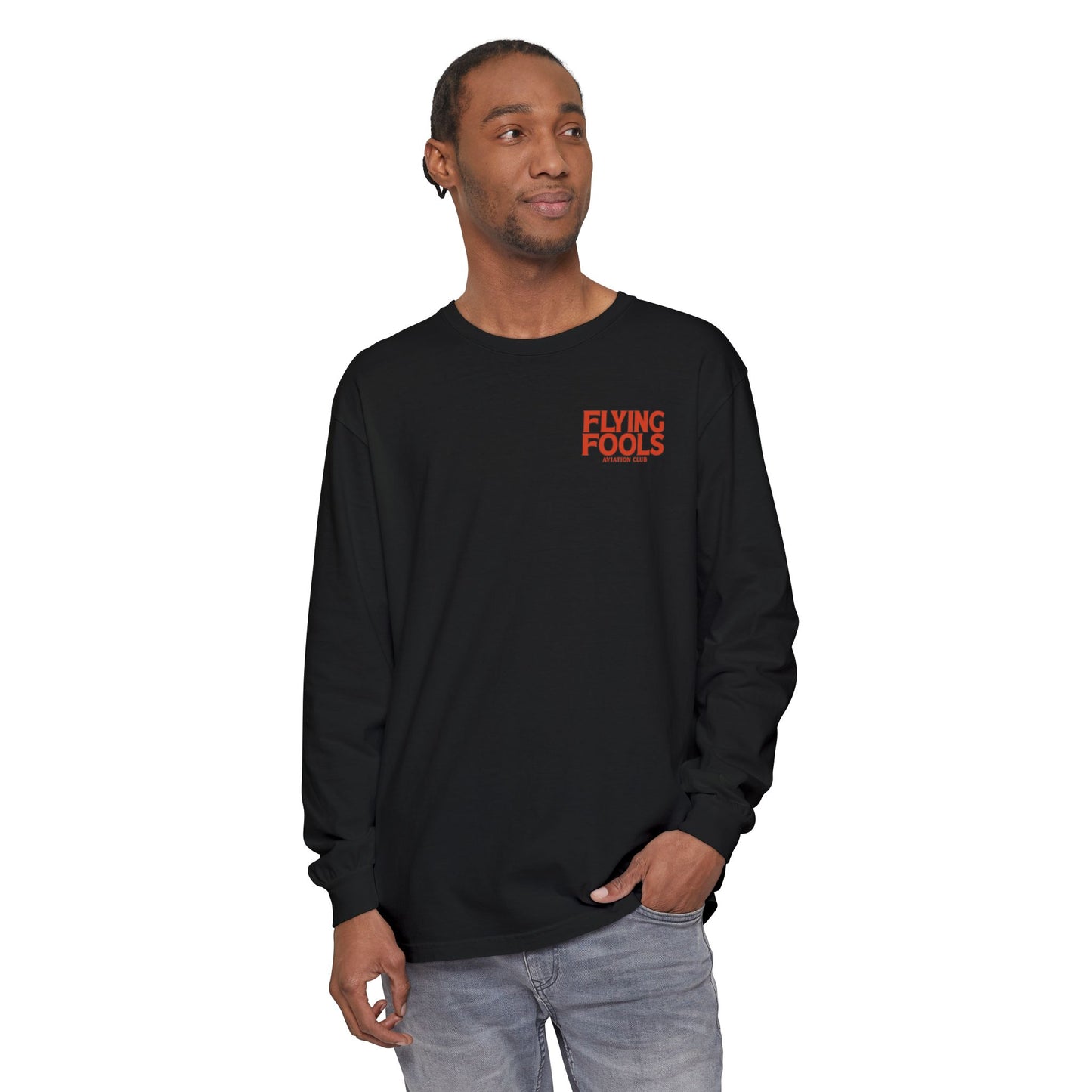 Flying Fools Vintage Biplane Long Sleeve