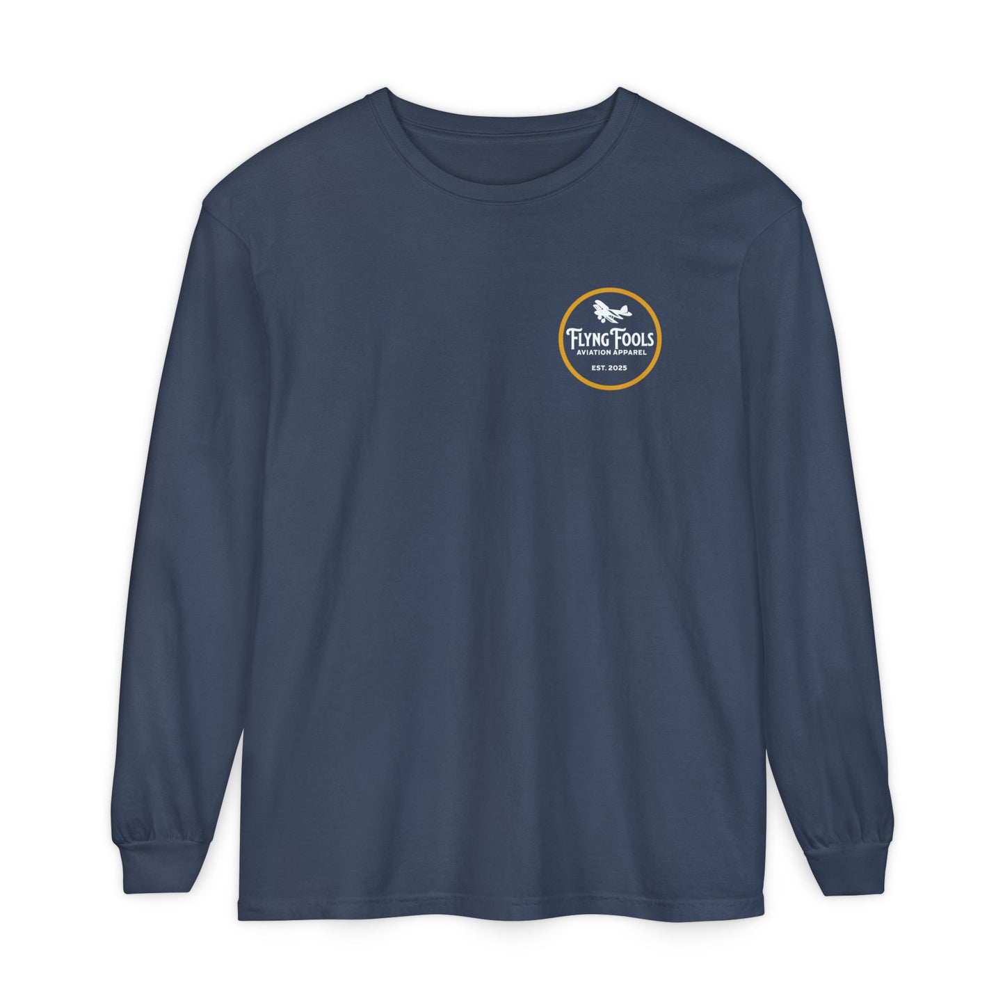 Flying Fools Aviation Long Sleeve Tee — 'Flying Fools' Logo