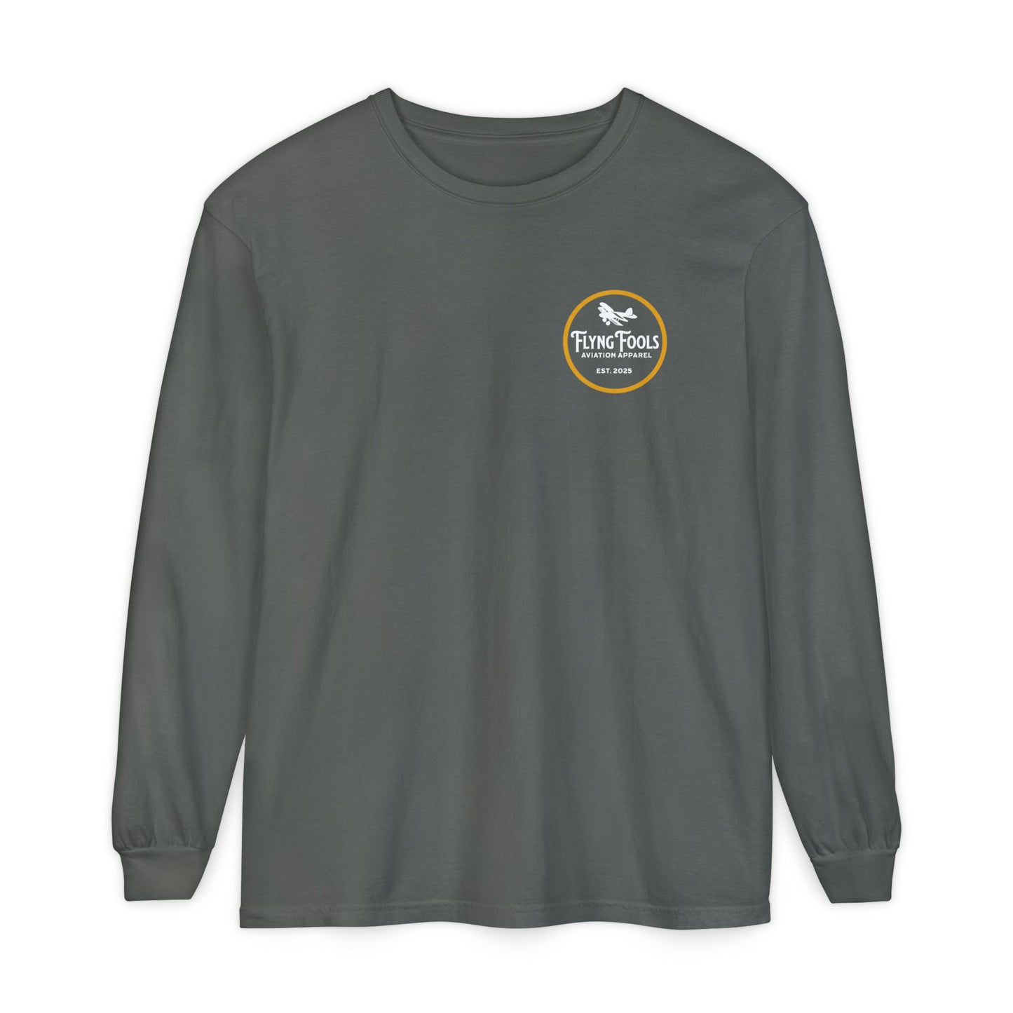 Flying Fools Aviation Long Sleeve Tee — 'Flying Fools' Logo