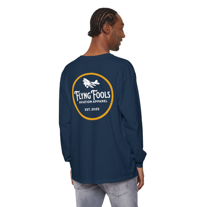 Flying Fools Aviation Long Sleeve Tee — 'Flying Fools' Logo
