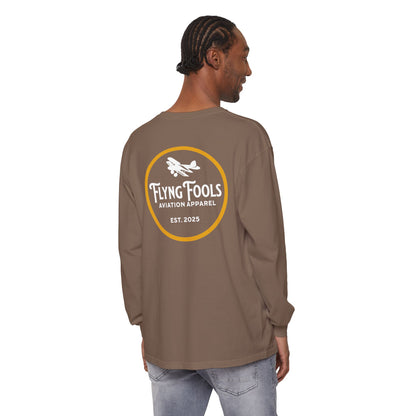 Flying Fools Aviation Long Sleeve Tee — 'Flying Fools' Logo