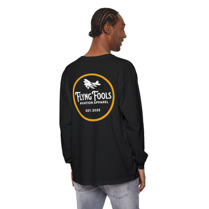 Flying Fools Aviation Long Sleeve Tee — 'Flying Fools' Logo