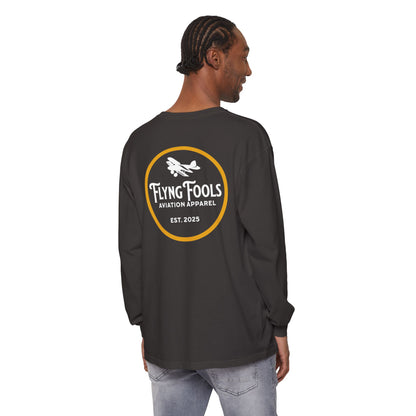 Flying Fools Aviation Long Sleeve Tee — 'Flying Fools' Logo