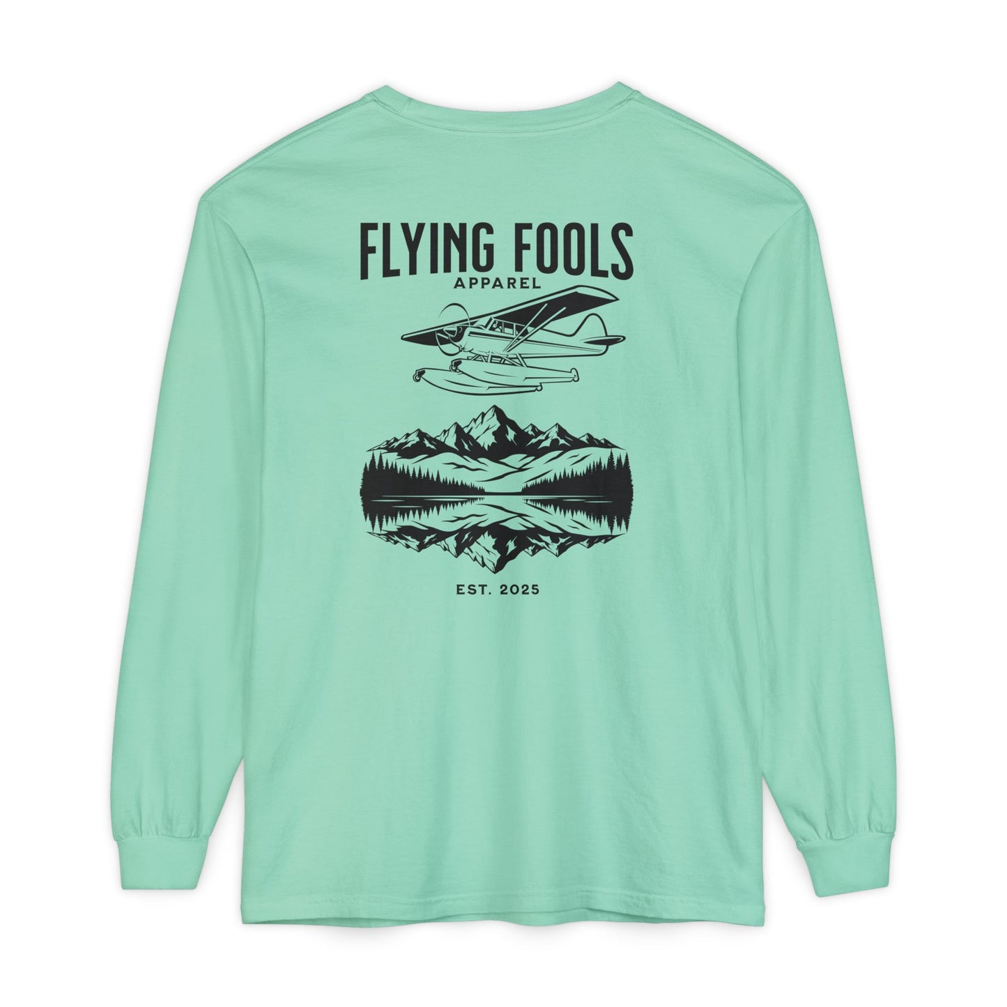 Flying Fools Long Sleeve Seaplane & Mountain Tee