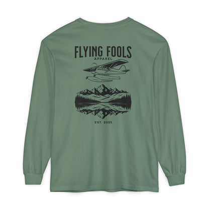 Flying Fools Long Sleeve Seaplane & Mountain Tee