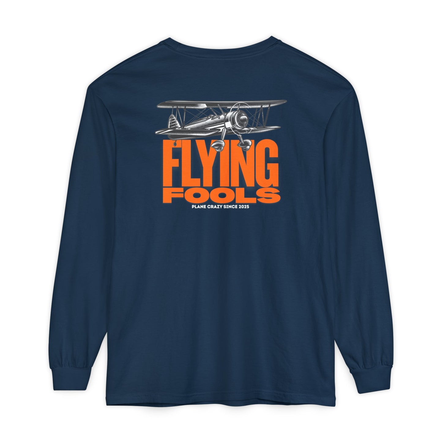Flying Fools Vintage Biplane Long Sleeve