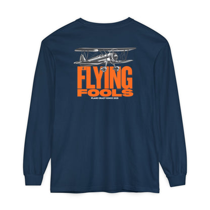 Flying Fools Vintage Biplane Long Sleeve