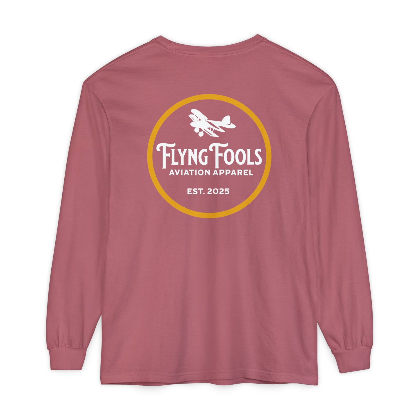 Flying Fools Aviation Long Sleeve Tee — 'Flying Fools' Logo