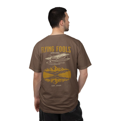 Flying Fools Vintage Seaplane & Mountain T-Shirt