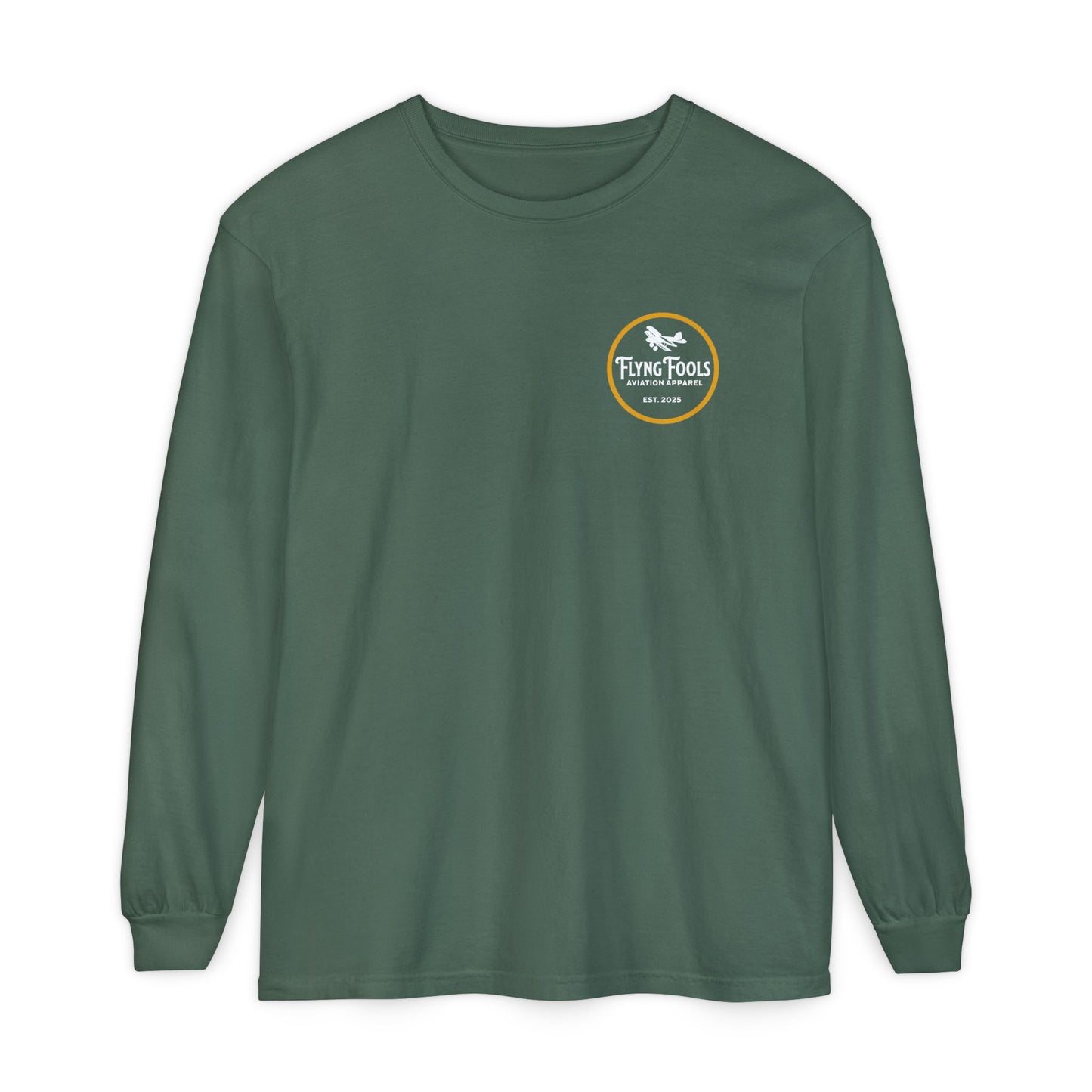Flying Fools Aviation Long Sleeve Tee — 'Flying Fools' Logo