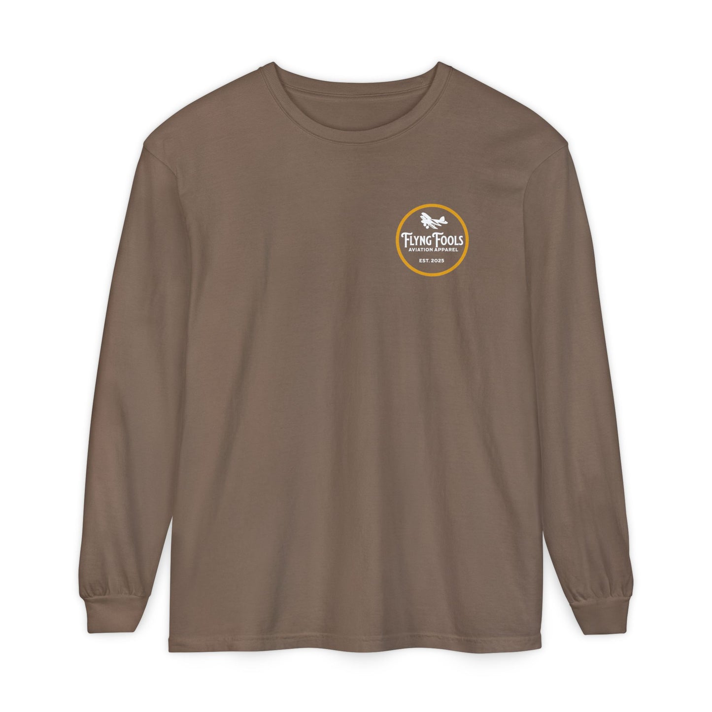 Flying Fools Aviation Long Sleeve Tee — 'Flying Fools' Logo