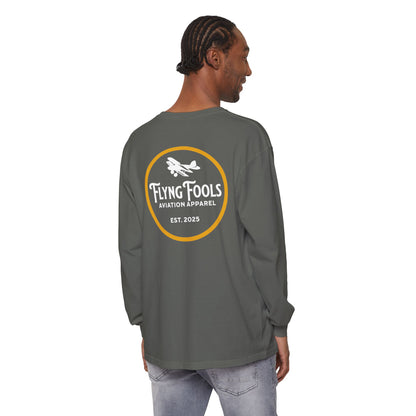 Flying Fools Aviation Long Sleeve Tee — 'Flying Fools' Logo