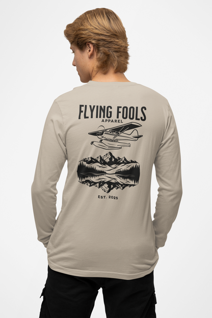 Flying Fools Long Sleeve Seaplane & Mountain Tee