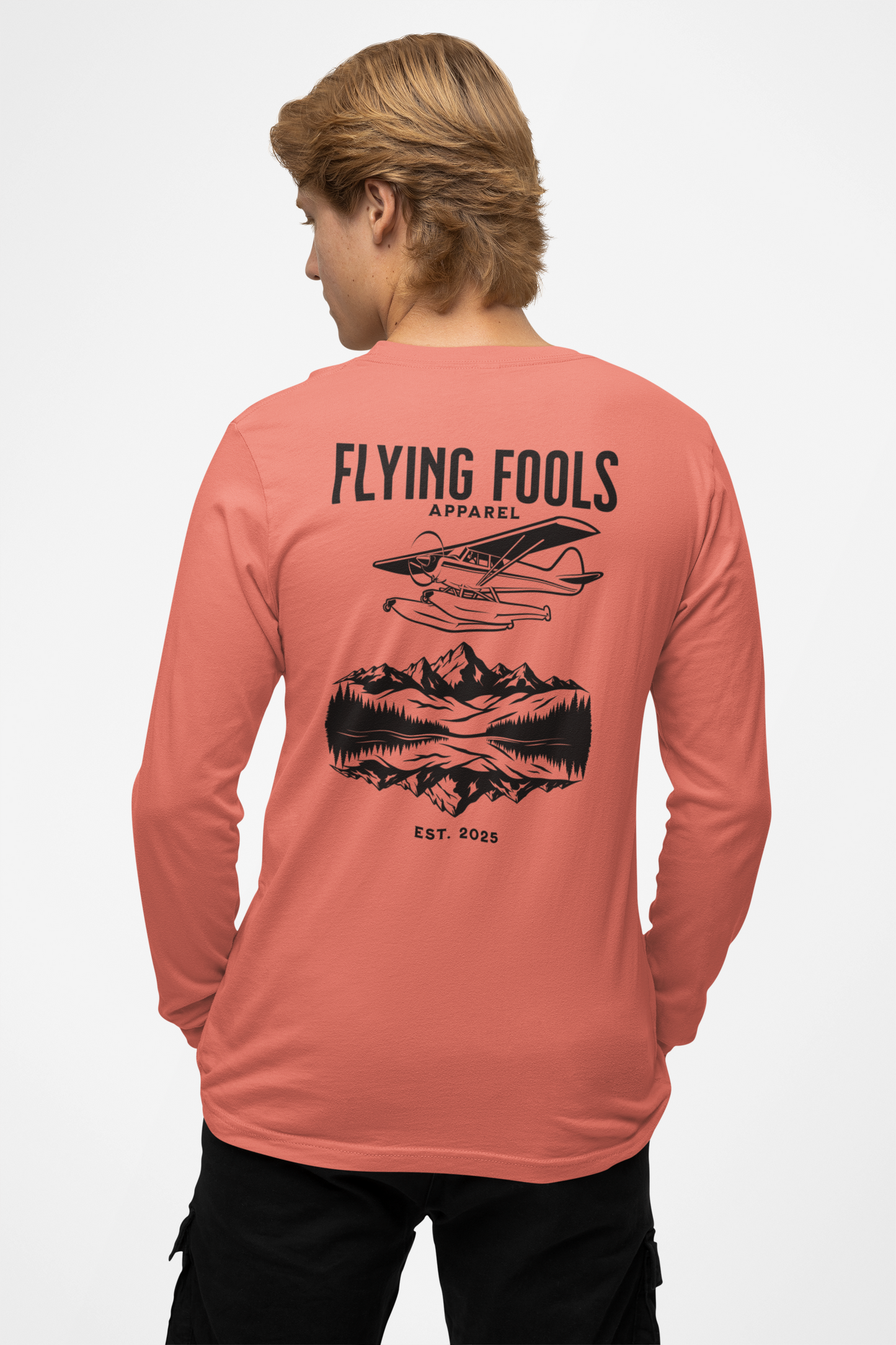 Flying Fools Long Sleeve Seaplane & Mountain Tee