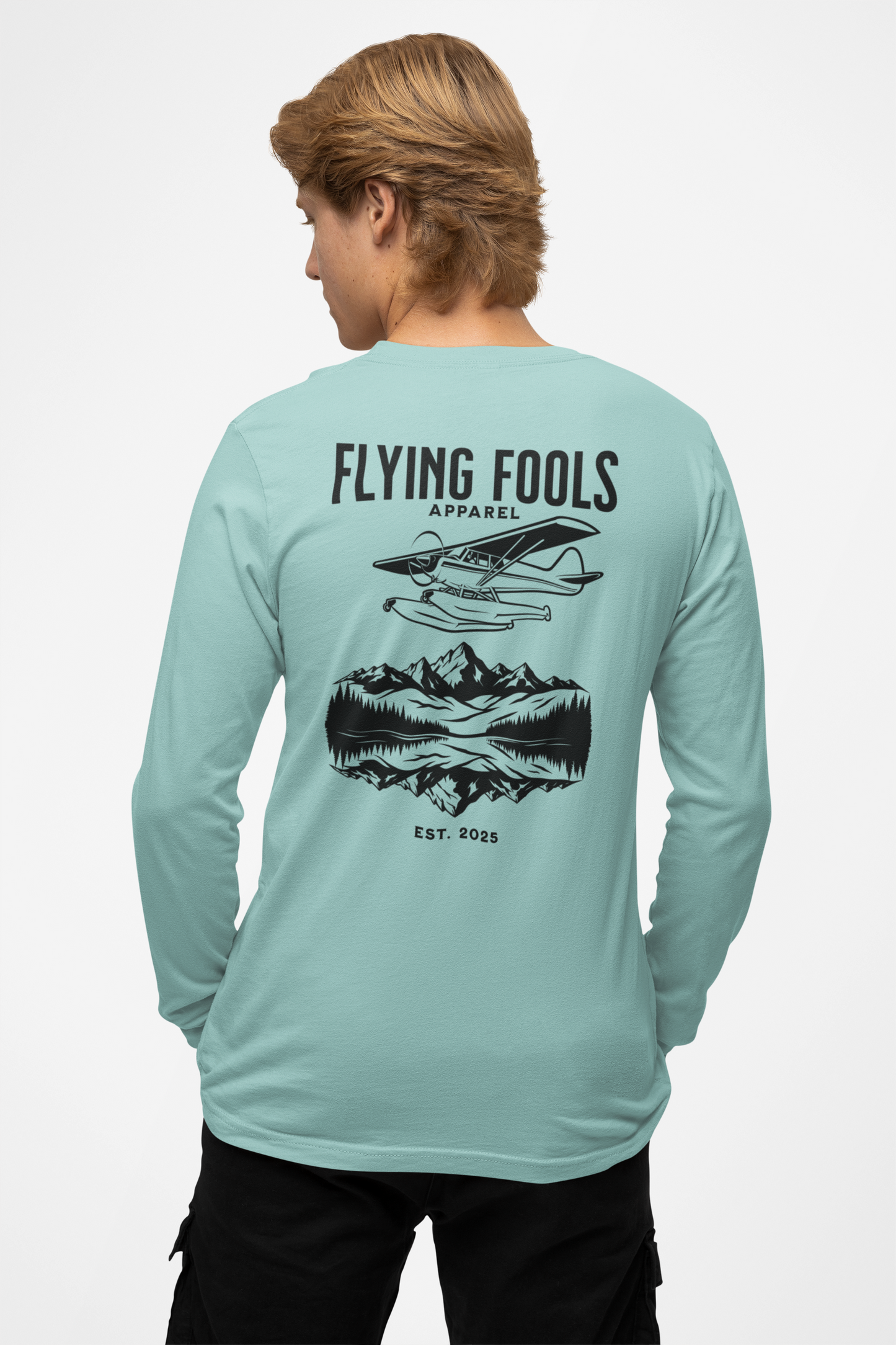 Flying Fools Long Sleeve Seaplane & Mountain Tee