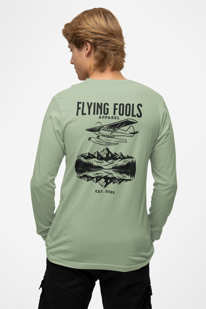 Flying Fools Long Sleeve Seaplane & Mountain Tee