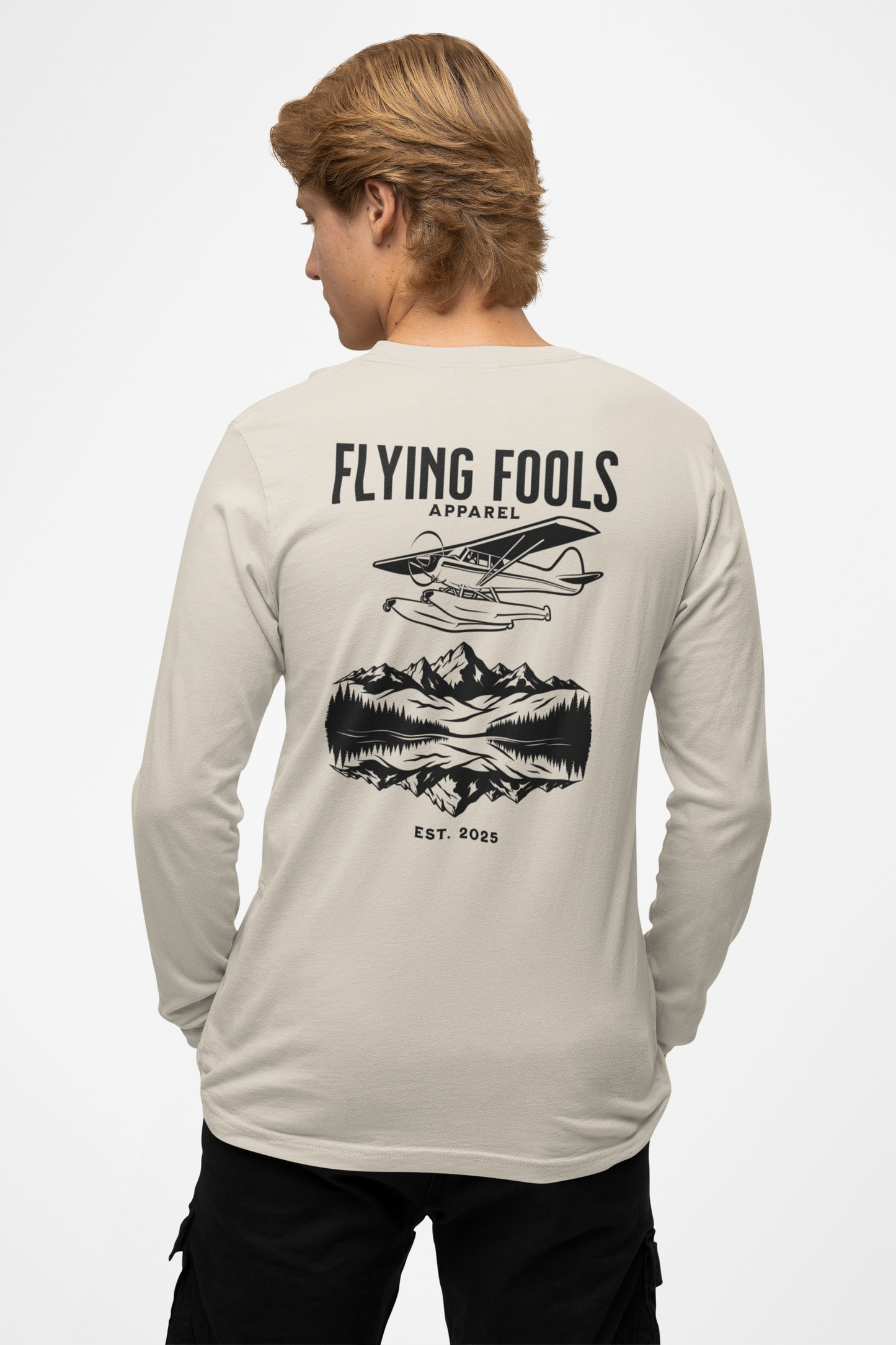 Flying Fools Long Sleeve Seaplane & Mountain Tee