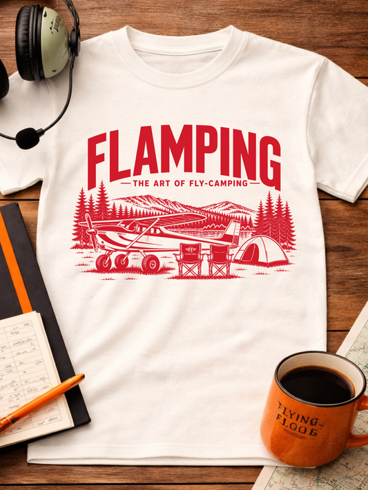 Flying Fools "Flamping" Fly- Camping Tee