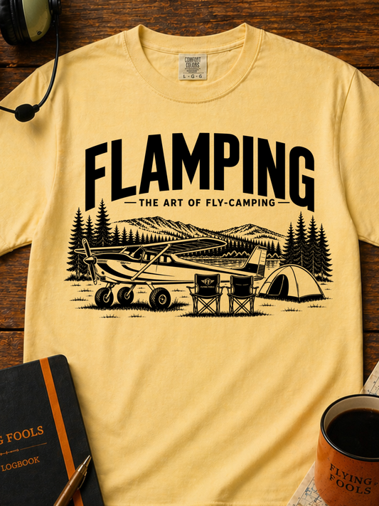 Fly-Camping 'Flamping' Aviation T-Shirt
