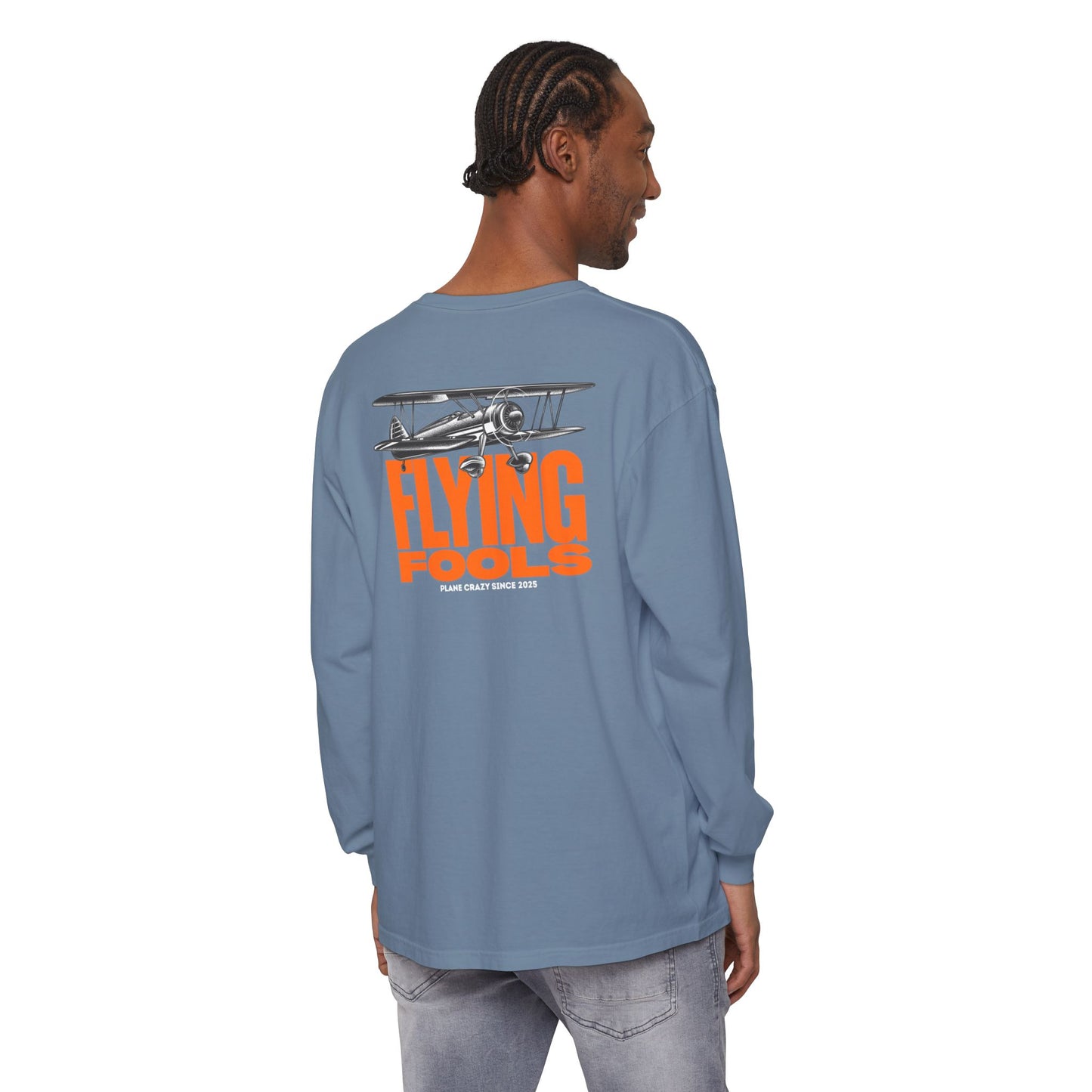 Flying Fools Vintage Biplane Long Sleeve