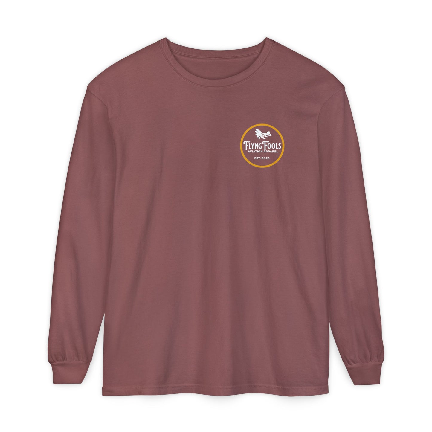 Flying Fools Aviation Long Sleeve Tee — 'Flying Fools' Logo