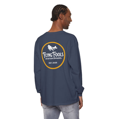Flying Fools Aviation Long Sleeve Tee — 'Flying Fools' Logo