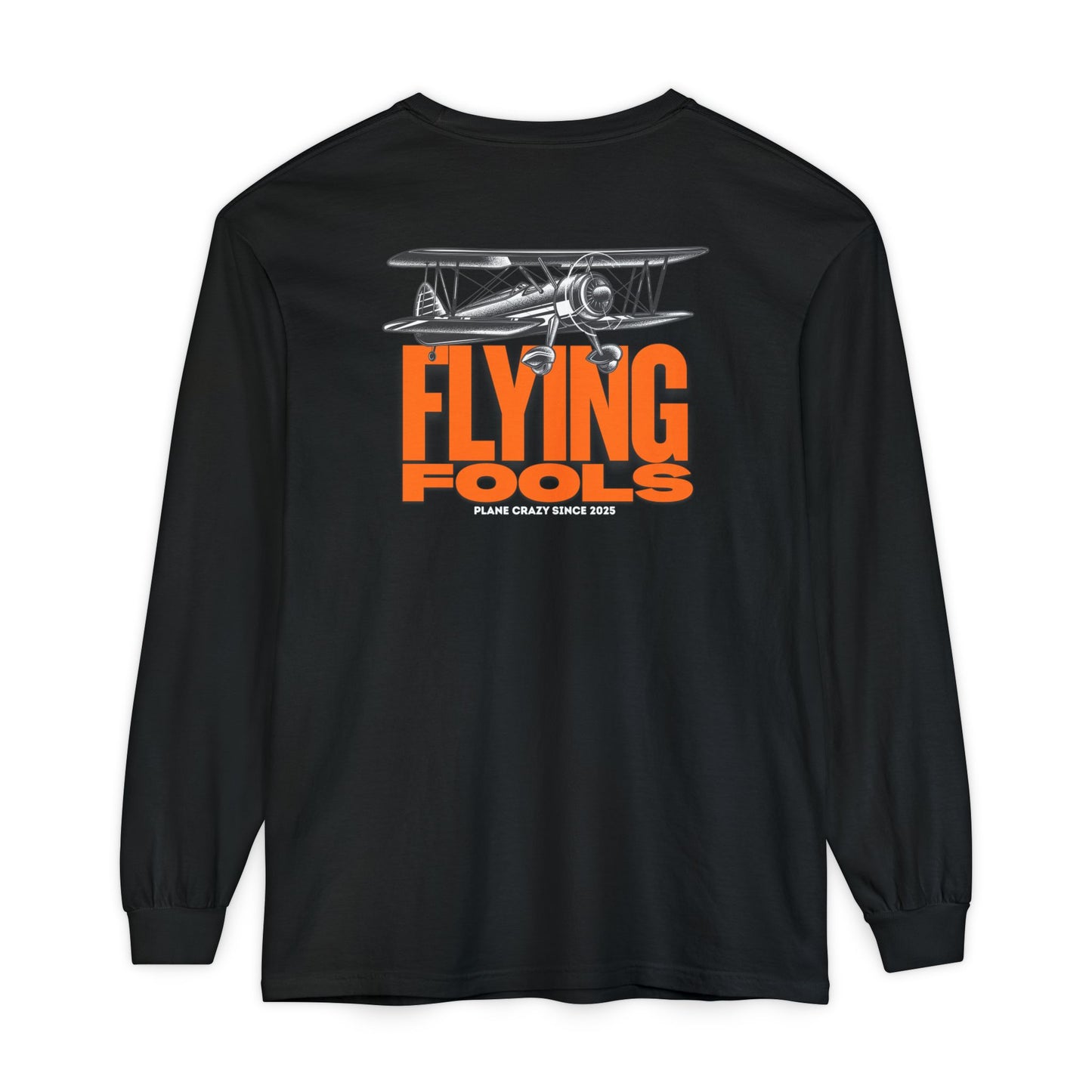 Flying Fools Vintage Biplane Long Sleeve