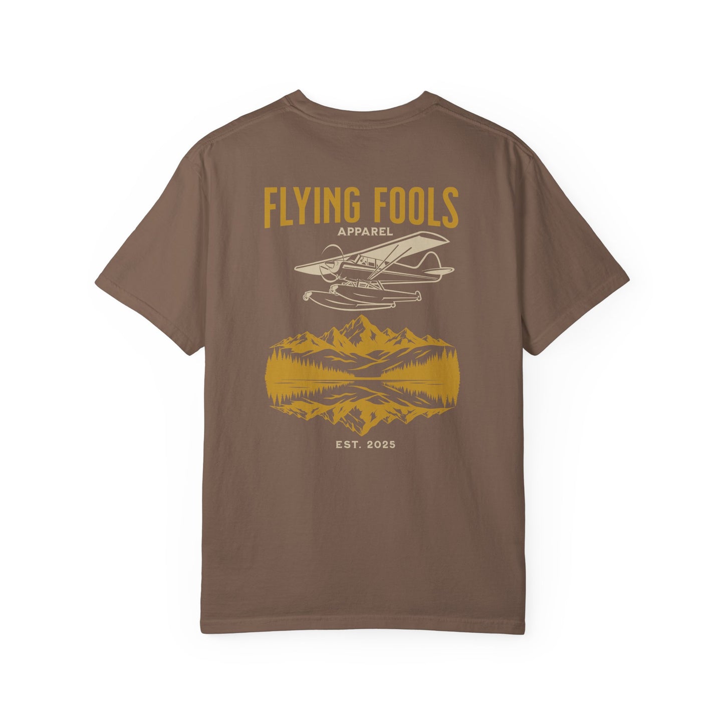 Flying Fools Vintage Seaplane & Mountain T-Shirt