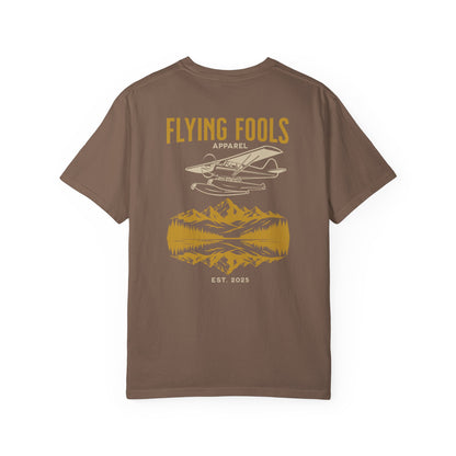 Flying Fools Vintage Seaplane & Mountain T-Shirt