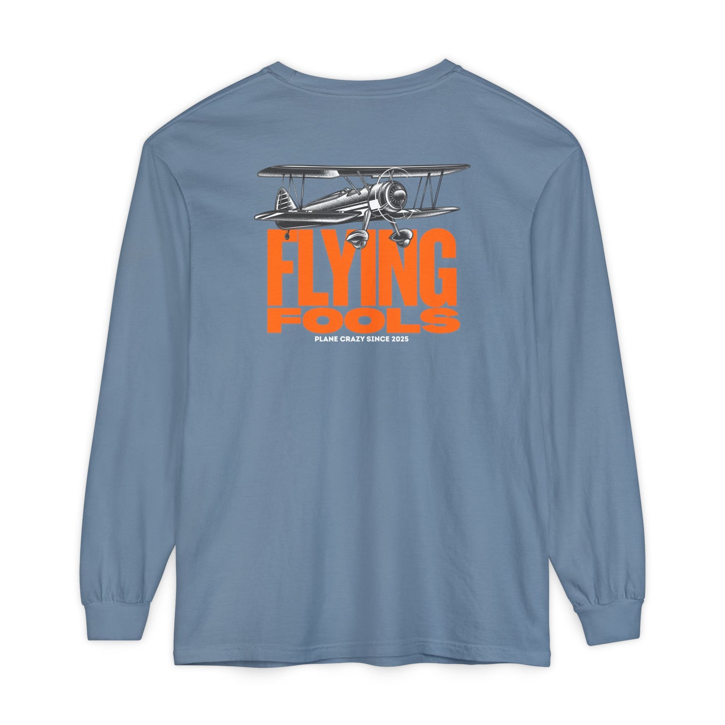 Flying Fools Vintage Biplane Long Sleeve