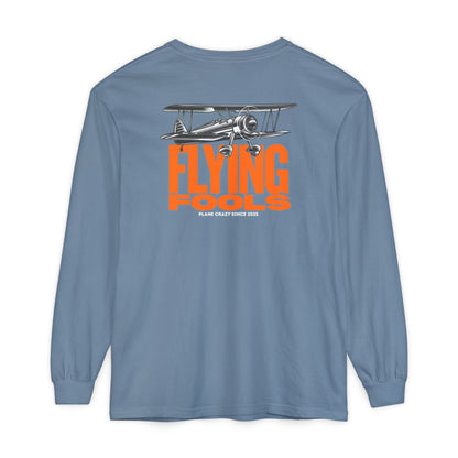 Flying Fools Vintage Biplane Long Sleeve