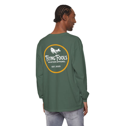 Flying Fools Aviation Long Sleeve Tee — 'Flying Fools' Logo