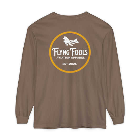 Flying Fools Aviation Long Sleeve Tee — 'Flying Fools' Logo
