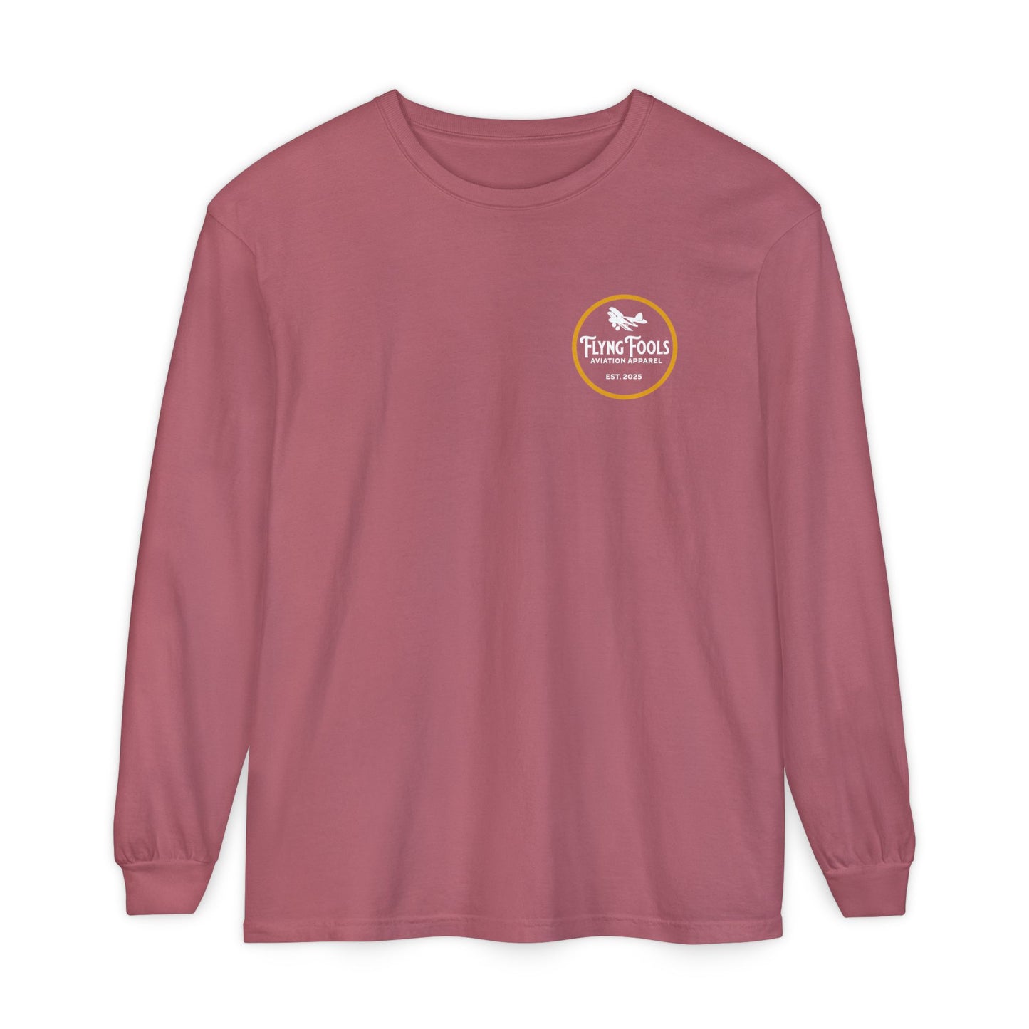 Flying Fools Aviation Long Sleeve Tee — 'Flying Fools' Logo