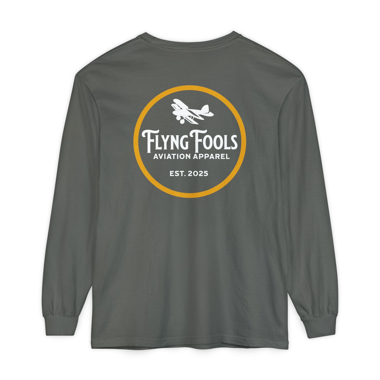 Flying Fools Aviation Long Sleeve Tee — 'Flying Fools' Logo