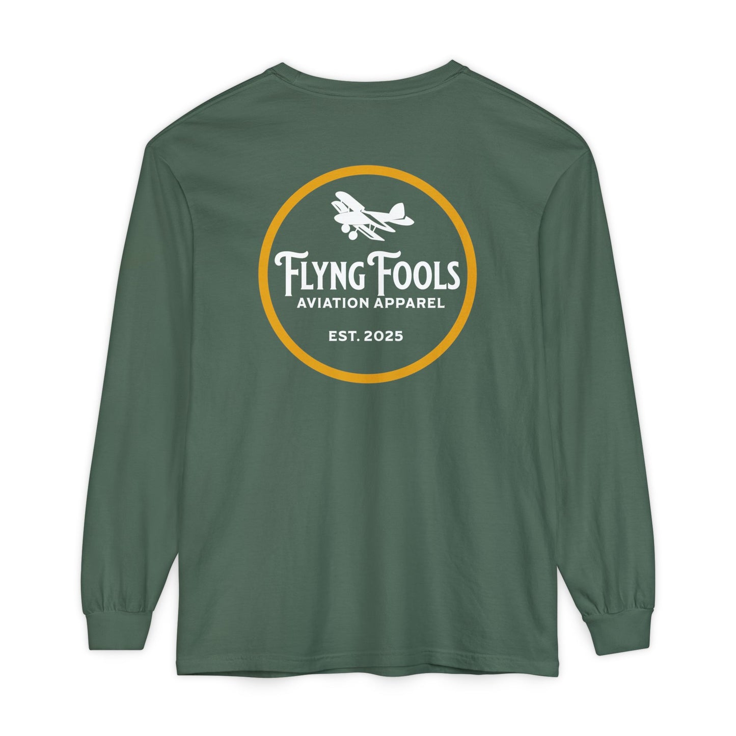 Flying Fools Aviation Long Sleeve Tee — 'Flying Fools' Logo