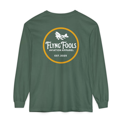 Flying Fools Aviation Long Sleeve Tee — 'Flying Fools' Logo