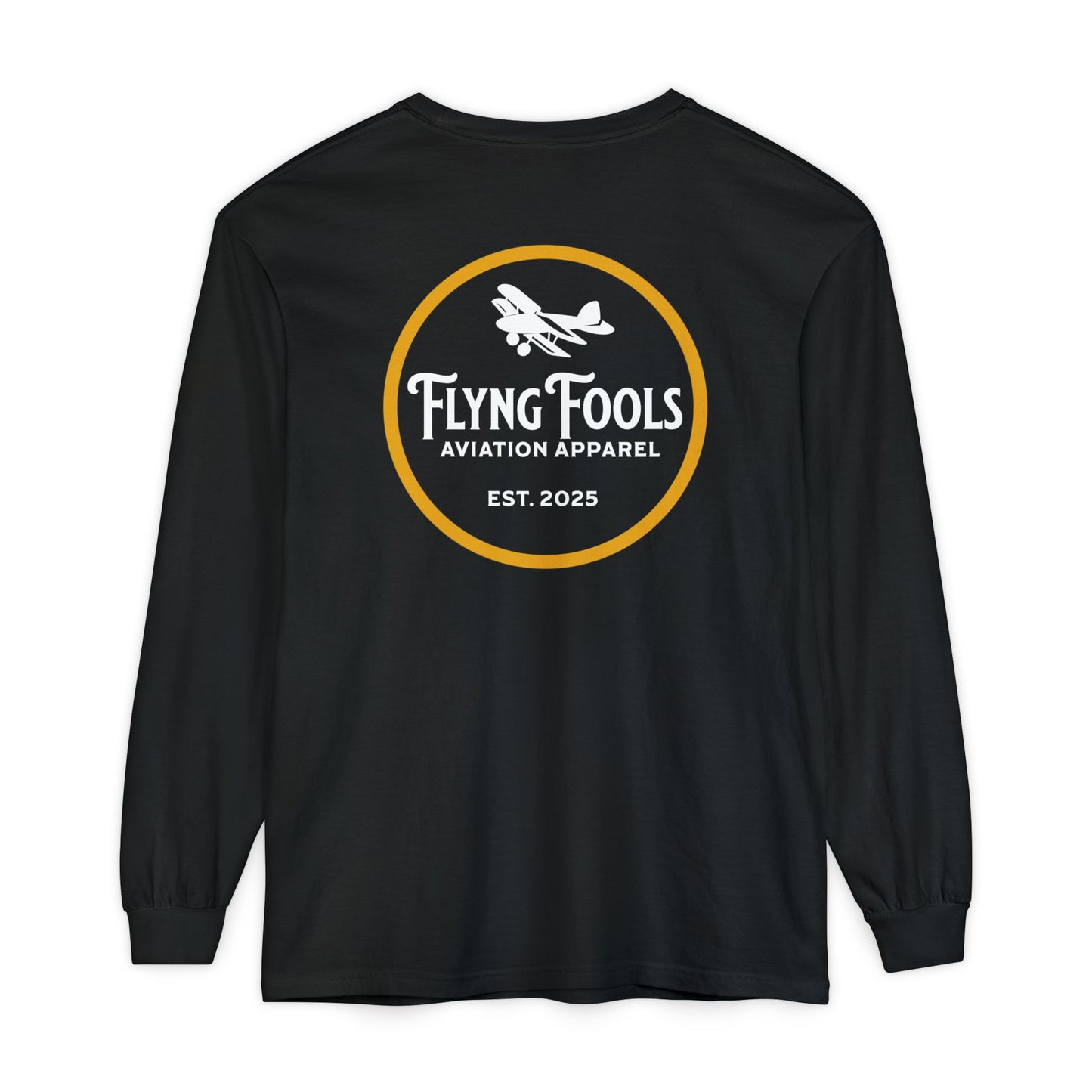 Flying Fools Aviation Long Sleeve Tee — 'Flying Fools' Logo
