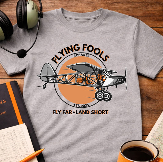 Flying Fools Naked STOL Plane T-Shirt